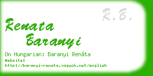 renata baranyi business card